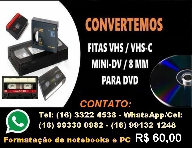 Opttimus Informática Araraquara – Conversão de Fitas VHS para DVD - Foto 1